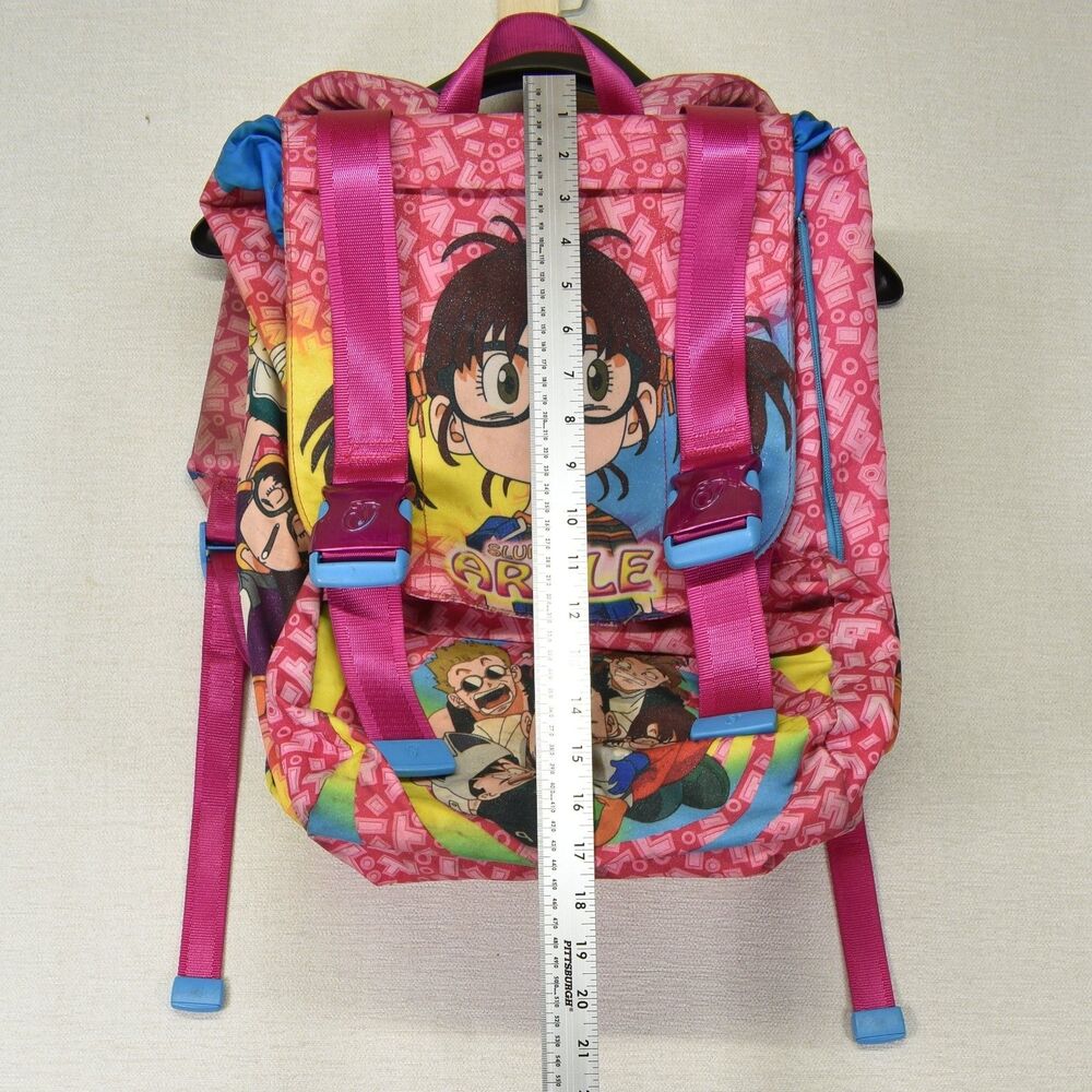 Vintage Dr Slump Arale Backpack Akira Made In Italy Pink Anime Manga School Bag View 2